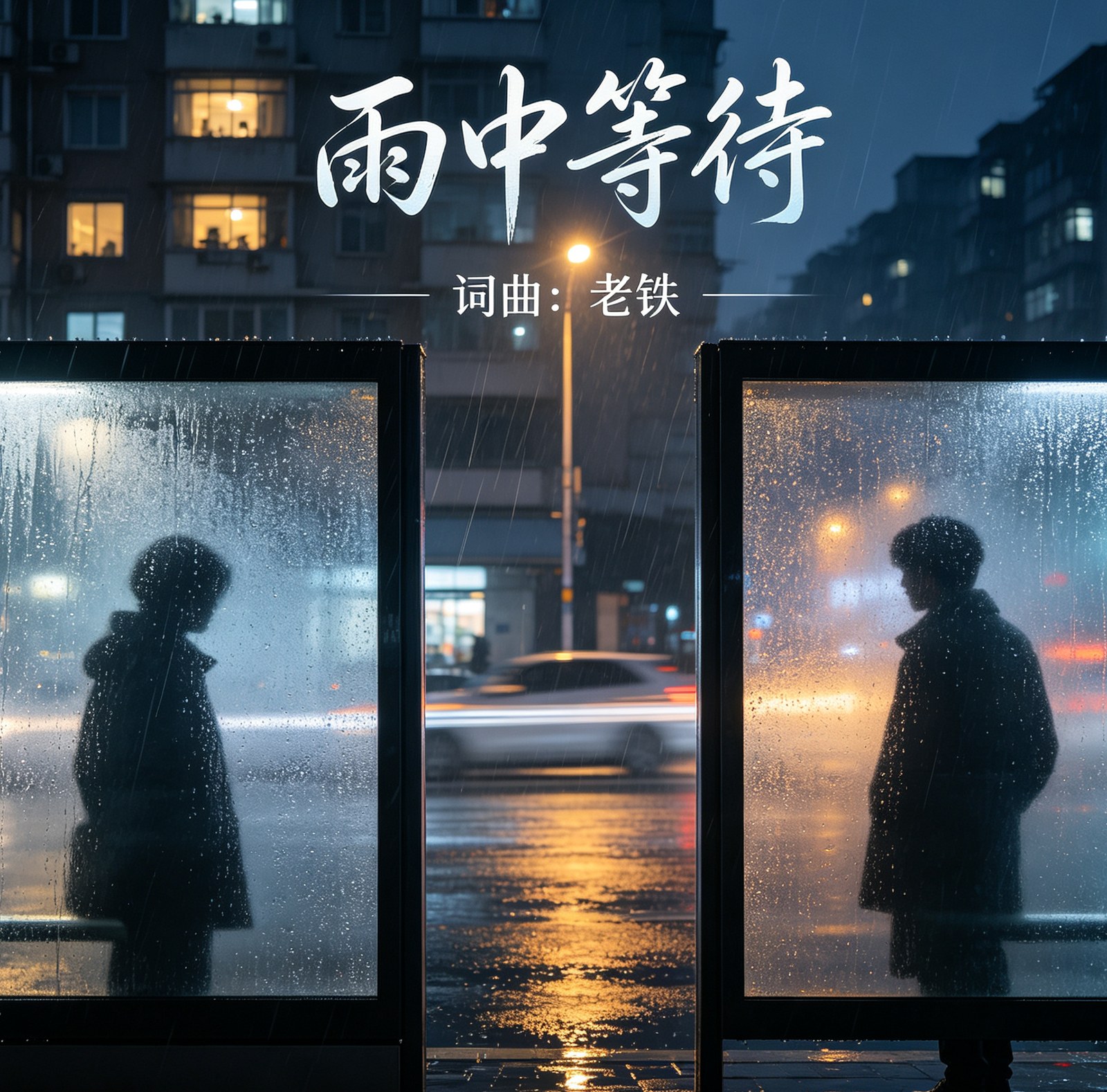 雨中等待
